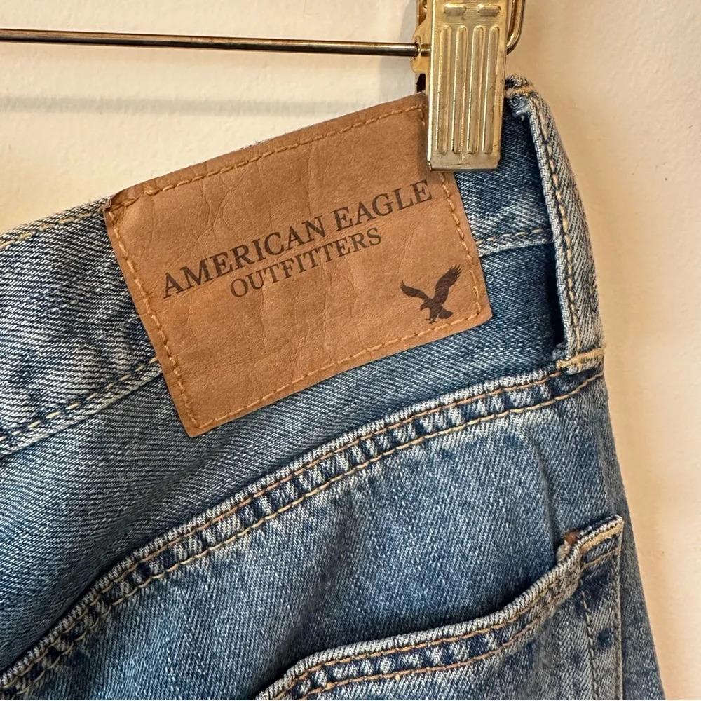 American Eagle Outfitters Men's Relaxed Low Rise Jeans 32x30 Y2K Boy Band Blue - Picture 6 of 9